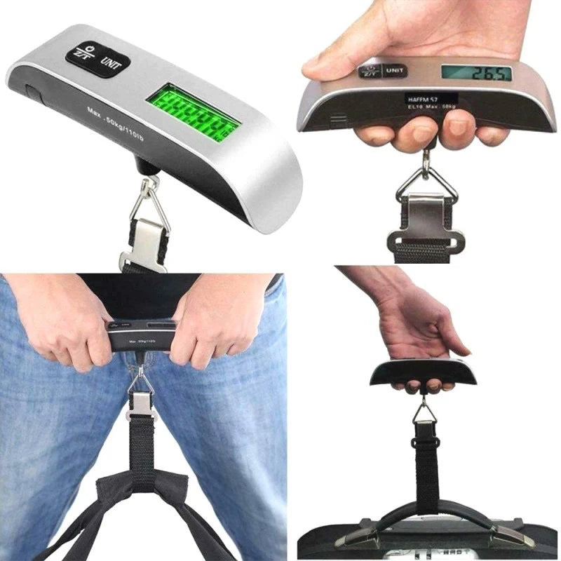 Báscula Digital de Equipaje con Pantalla LCD – Hasta 50 kg (110 lb)