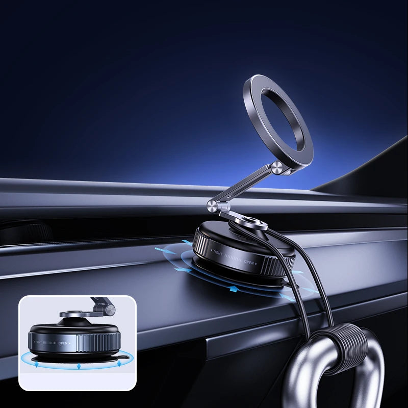 Vacuum Adsorption Car Magnetic Phone Holder 360 Degree Rotation for Unservial