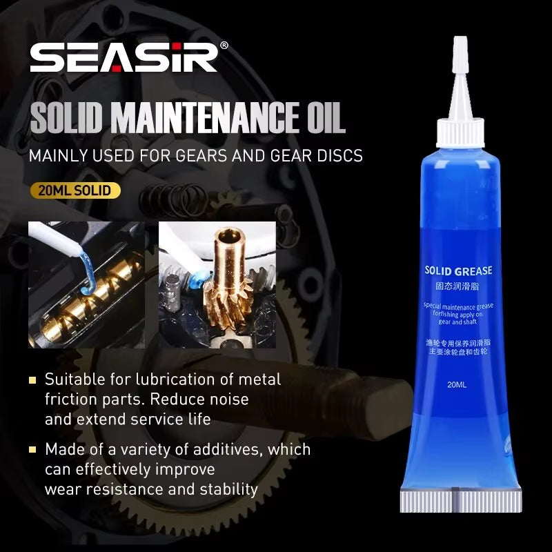 Set de Grasa Protectora (20 ml) y Aceite Lubricante (20 ml) para Mantenimiento de Carretes de Pesca – Kit de 2 Piezas